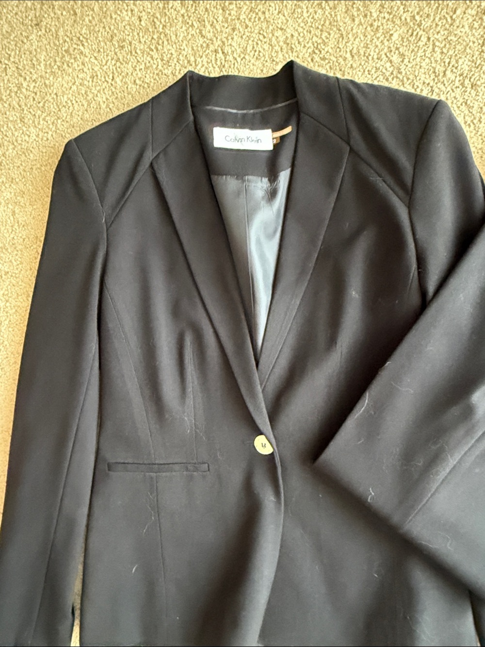 Calvin Klein Black Women's Blazer and Pants Suit - Picture 3 of 3